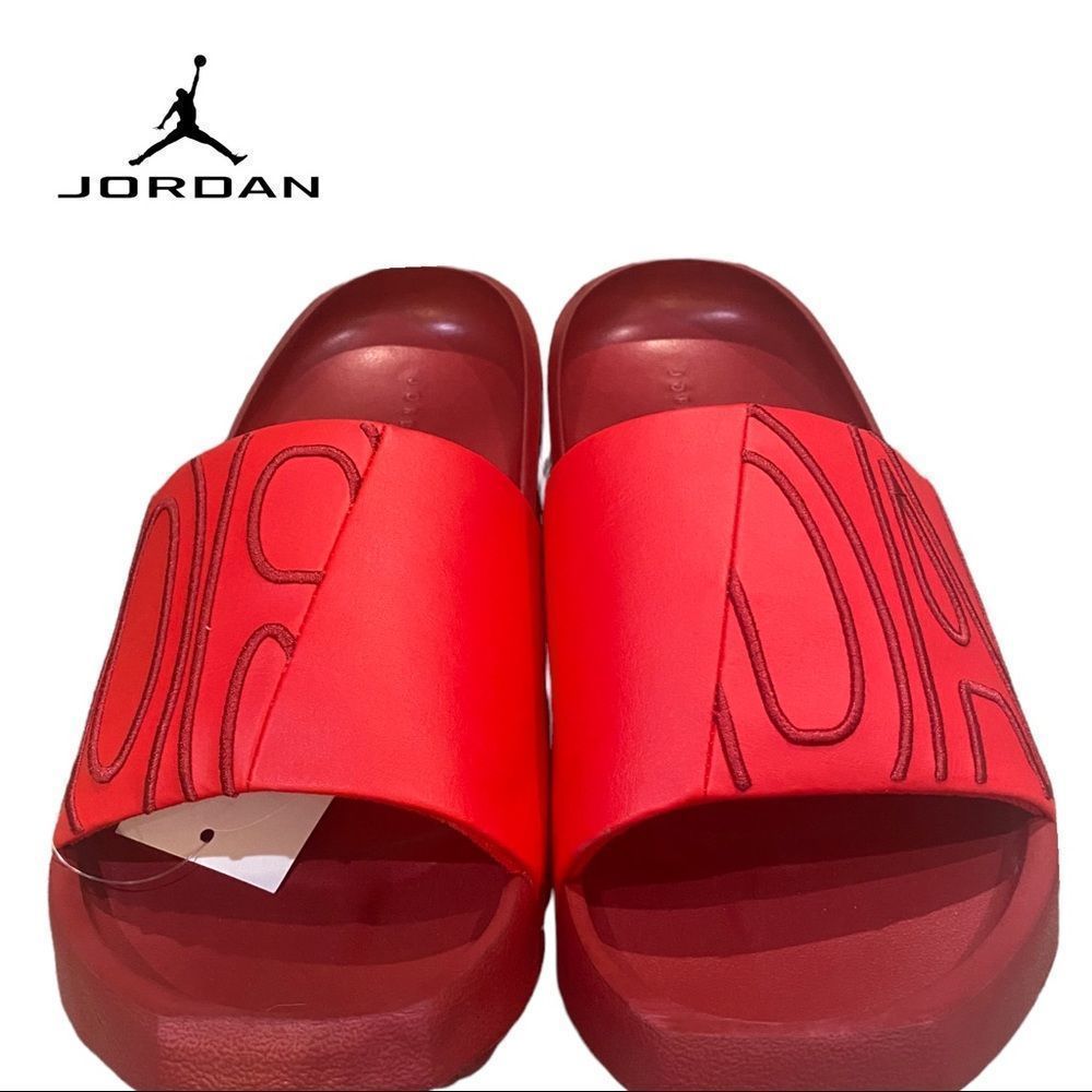 NEW Jordan NOLA University Red Pomegranate Women's Slide Sandals 6 7 9 - Picture 3 of 6